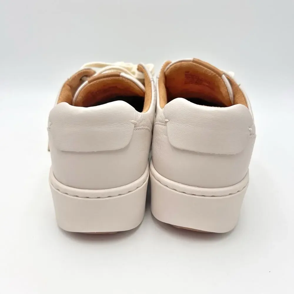Born Womens Mira Casual Sneakers Size 9 M White Leather NWOB